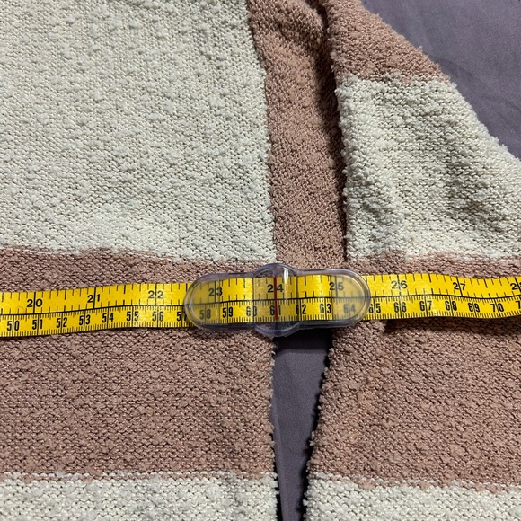 KNOX ROSE Long Sleeve Sweater, Large $12 Cream & Dusty Rose - Picture 3 of 5